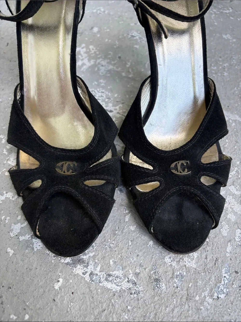 Just Cavalli open toe heels